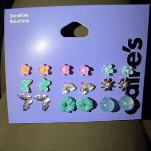 Claire's Flower and Butterfly Earring Set - Multicolor